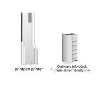 AIRYSSFU handheld Printer, Portable Label Printing Pen Mini Small Tattoo Printer Picture LOGO QR Code Barcode Wireless Intelligence Inkjet(Printer-Black Ink)