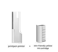 AIRYSSFU handheld Printer, Portable Label Printing Pen Mini Small Tattoo Printer Picture LOGO QR Code Barcode Wireless Intelligence Inkjet(Printer-Yellow Ink)
