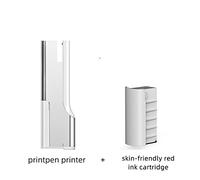 AIRYSSFU handheld Printer, Portable Label Printing Pen Mini Small Tattoo Printer Picture LOGO QR Code Barcode Wireless Intelligence Inkjet(Printer-Red Ink)