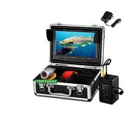 AIRYSSFU Underwater Fishing Camera, 1024x600 9 Inch IPS Screen Fish Finder Kit DVR Function 1.0MP AHD 720P Underwater Fishing Video Camera With 12 IR Lights(12 IR Lights - 50M)