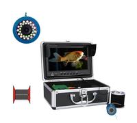 AIRYSSFU Underwater Fishing Camera, Double Lamp 9 Inch DVR Recorder 15M 30M 1000TVL15pcs White LEDs+15pcs Infrared Lamp For Ice/Sea/River Underwater Fishing Camera(50M)