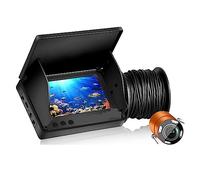 AIRYSSFU Underwater Fishing Camera, Portable Video Fish Finder LCD 5.0/4.3 Inch Display Underwater 220° Fishing Camera Waterproof IPS 1080P 9 Hours Night Vision(20m line 4.3 inch HD)