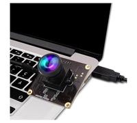 AIRYSSFU Webcams, 1920 * 1200 Webcam Color Sensor No Distortion Lens Global Shutter 1080P 90fps USB Camera Module(68 degree lens)