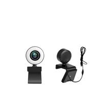AIRYSSFU Webcams, Webcam Light Control Full HD 8MP Webcam PC Laptop Live Streaming Flexible with Microphone(1080P)