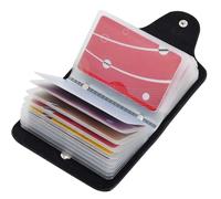 AirZyx Credit Card Holder for Women Men Cow Leather 20 Card Slots