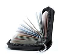 AirZyx Credit Card Holders Women Ladies Leather Credit Card Wallets for Women Ladies 26 Card Slots RFID Protector (Black)