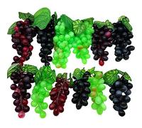Aisamco 12 Pack Assorted Artificial Grapes Frosted Grape Bunches Rubber Grape with 4 Sizes for Vintage Favor Fruit Wine Décor Faux Fruit Props