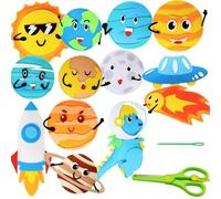 Aisamco 13Pcs Sewing Craft Kit for Kids,DIY Crafting and Sewing Set,Spaceship Theme, Educational Sewing Kit for Beginner Children Boys and Girls