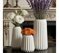 Aisamco Ceramic Vase Set of 3,Modern Nordic Minimalist Boho,Decorative Ceramic Aesthetic Flower Vase for Home Decor Living Room Table Centerpiece Coffee Dining Office Shelf