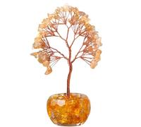 Aisamco Chakra Healing Crystal Tree of Life,Crystals and Healing Stones, Handmade Bonsai Trees,Positive Energy, Wealth, Good Luck,Feng Shui Home Office Decor,Birthday Gifts for Women (Yellow)