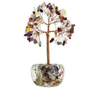Aisamco Chakra Healing Crystal Tree of Life,Crystals and Healing Stones, Handmade Bonsai Trees,Positive Energy, Wealth, Good Luck,Feng Shui Home Office Decor,Birthday Gifts for Women (Multicolor)