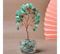 Aisamco Chakra Healing Crystal Tree of Life,Crystals and Healing Stones, Handmade Bonsai Trees,Positive Energy, Wealth, Good Luck,Feng Shui Home Office Decor,Birthday Gifts for Women (Green)