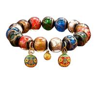 Aisamco Feng Shui Bracelet with Chinese Traditional Glazed Style,Beaded Wealth for Protection Can Bring Luck and Prosperity,Attract Wealth,Bracelet Gift for Women