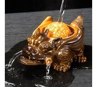 Aisamco Tea Pet Pixiu Figurine,Cute Kung Fu Tea Ornament,Color Changing Chinese Teapet,Feng Shui Good Luck Charm,Decoration for Tea Table Desk,Gift for Tea Lover Friend