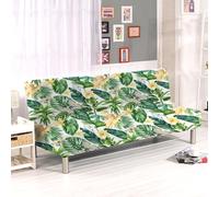 Aisaving Armless Sofa Bed Cover Polyester Spandex Stretch Futon Slipcover Protector 3 Seater Elastic Full Folding Couch Sofa Cover fits Folding Sofa Bed without Armrests 80" x 50" in