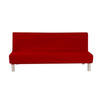 Aisaving Solid Colour Armless Sofa Bed Cover Polyester Spandex Stretch Futon Slipcover Protector 3 Seater Elastic Full Folding Couch Sofa Cover fits Folding Sofa Bed without Armrests 80" x 50" in…