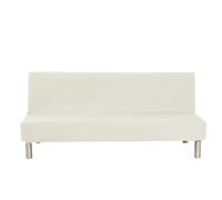 Aisaving Solid Colour Armless Sofa Bed Cover Polyester Spandex Stretch Futon Slipcover Protector 3 Seater Elastic Full Folding Couch Sofa Cover fits Folding Sofa Bed without Armrests 80" x 50" in…