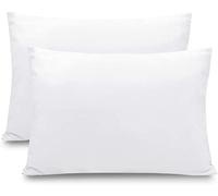 Aisawate 100% Cotton Toddler Pillowcase/Travel Pillowcase Pack of 2 Set 14x20 Inches with Envelope Closure - Hypoallergenic, Soft & Breathable Baby Pillow Case Cover Solid White