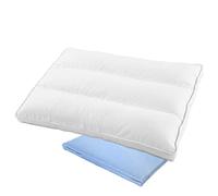 Aisawate Toddler First Pillow - Ergonomic Sleep Neck Support for Boys Girls - Three-Dimensional Head Cushion With Pillowcase - 100% Cotton Soft for Cot Bed Travel