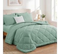 Aisbo Coverless Duvet King Size 10.5 Tog - 230x 220cm, Sage Green Duvet with 2 Pillowcases Soft Lightweight Comforter Set for All Seasons