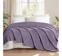 Aisbo Purple Throws for Sofas Large - Fleece Fluffy Bed Throw King Size Blanket, Soft Warm Fuzzy Blanket for Couch, 200x240 cm