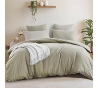 Aisbo Super King Size Duvet Cover Set - 3Pcs Reversible Bedding Bed Set Taupe and Beige Superking Soft Brushed Microfiber Quilt Cover with 2 Pillowcases 50x75cm
