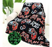 AISDE Glow in The Dark Blanket Gamer Gifts for Boys Kids Boyfriend Video Game Gifts Toys Soft Gamer Blanket Gaming Stuff Gifts for Boys Birthday Christmas Valentines Gifts