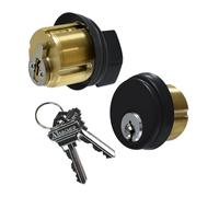 AIsecure Storefront Door Lock Mortise Cylinder Brass Commercial Door Lock Cylinder Replacements with SC Keyway Keys & Thumbturn for Aluminum Doors
