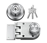 AIsecure Twist to Lock Jimmy Proof Deadbolt Lock Keyless with Unpickable Night Latch&Anti-Mislock Button 304 Stainless Steel Heavy Guard Security Single Cylinder SC Keys Prohibits Forced Entry Silver