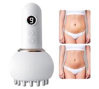 AISEELY Lymphatic Drainage Massager for Legs & Arms, Handheld Body Sculpting Device with Microcurrent, Heat, Vibration, LED Light Therapy, Portable Wireless Anti-Cellulite Massage Tool for Home Use