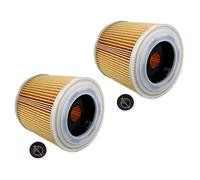 AISEN 2× Cartridge Filter Air Filter Replace 6.414-552.0, 64145520 For Karcher WD2.200 WD3.500 WD2200 WD2210 WD2240 WD2500M WD3200 WD3300 WD3500 AF Wet & Dry Vacuum Cleaner