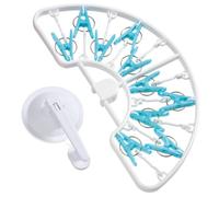 AISEN Portable 10 Peg Suction Airer For Bathrooms - Strong Suction & Pegs - Premium Quality & Very Practical For Home & Travel - 100% Guarantee!