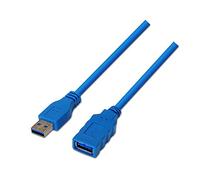 AISENS A105 - 0045 - 1 m USB 3 Extension Cable (Suitable for External Enclosure, Games Console, Digital Cameras, Printers and Mouse) Blue
