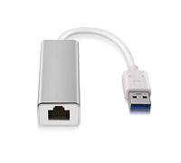 AISENS A106-0049 - RJ45 to USB 3 Network Adapter Converter 15 cm 10/100/1000 Mbps for PC and Laptops, Silver