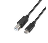 AISENS A107 - 0053 - CABLE USB 2.0 Printer 3 to 1 m, Black