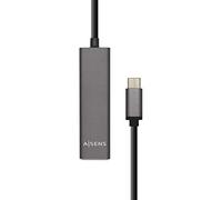 AISENS A109-0403 HUB USB 3.1 USB-C Male to 4 TIPO A Female Grey 15cm