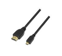 AISENS A119 - 0116 - Micro HDMI High Speed Cable 0.8 m (Compatibility 3d And Ethernet, Suitable for Full HD/Ultra HD/HD Ready/3d/1080p/2160p) Black