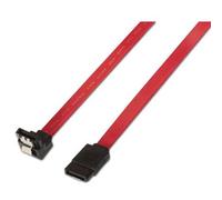 AISENS A130 - 0156 - Data Cable Angled with Anchors (0.5 m, SATA Hard Drive) Red