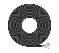 AISENS - A135-0675 - Waterproof RJ45 Cat.6 UTP Rigid Cca AWG23 Outdoor Network Cable, Black, 100M