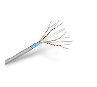 AISENS A136-0281 - Rigid RJ45 FTP Network Cable (100 m Reel for Installation) Grey