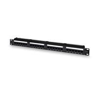 AISENS A141 - 0308 - PATCH PANEL 24 RJ45 ports (19, 1U, Dual IDC) Black