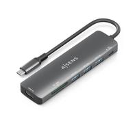 AISENS - ASUC-7P025-GR - USB-C Dock 7 IN 1, USB-C A 1xHDMI, 3xUSB-A, 1xUSB-C PD 100W, 1xSD, 1xMICRO SD, Grey, 15CM