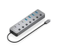 AISENS - ASUC-8P044-GR - USB3.2 Gen2 HUB 10G USB-C, USB-C/M-4xUSB-A/H+3xUSB-C/H+1xUSB-C/H PD3.0 100W, Grey, 30CM