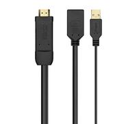 AISENS CABLE CONVERSOR A122-0642 DISPLAYPORT MACHO HDMI MACHO DISPLAYPORT HEMBRA USB MACHO 10M