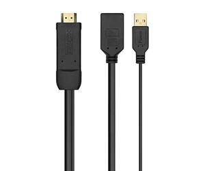 AISENS CABLE CONVERSOR A122-0642 DISPLAYPORT MACHO HDMI MACHO DISPLAYPORT HEMBRA USB MACHO 10M