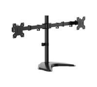 AISENS - DT32TSR-285 - Desk Mount with Swivel and Tilting Eco Stand for Monitor/TV 10 kg (3 Pivots, 2 Arms) from 17-32 cm, Black