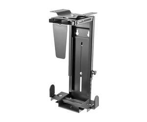 AISENS - MPC04-203 - Adjustable Height and Anti-Theft Swivel CPU Stand for Under Desk or Wall Mount