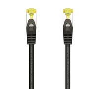 AISENS Network Cable RJ45 LSZH Cat.7 600 MHz S/FTP PIMF AWG26, Black, 25 cm