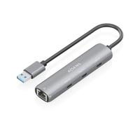 Aisens USB-A 3.0 Dock to RJ45 Hub 3xusb-c 15cm
