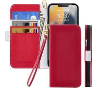 Aisenth Flip Case for Samsung Galaxy A50/A30S/A50S, Fashion Solid Color Litchi Leather Portable Vintage Wallet Case Folio Cover with Card Holder, Sided Magnetic Closure, Kickstand (Red)